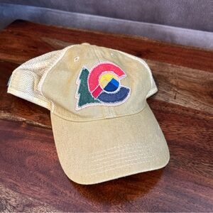 Tan Cap with Colorful Embroidery